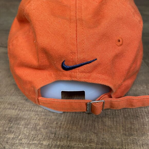 NIKE Clemson Tigers Strap Back Hat Cap Orange Tiger Paw Logo - Picture 4 of 7